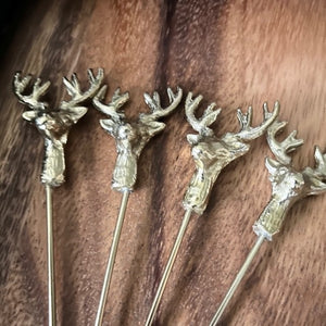 Reindeer Head Cocktail Picks / Set of 4