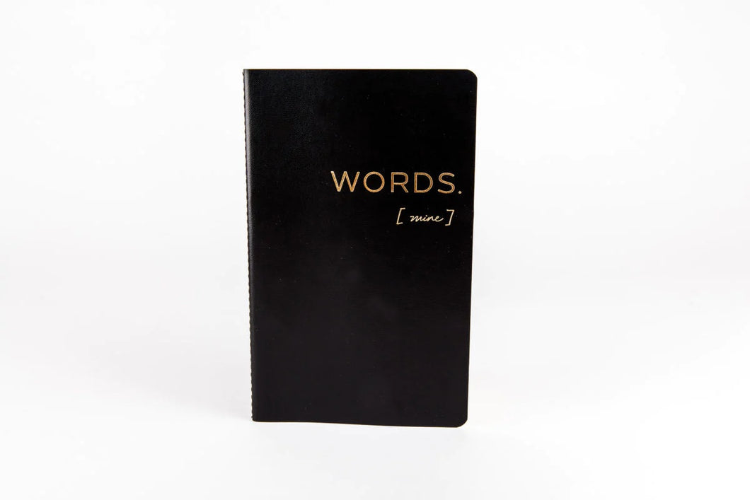 Words (Mine) Vegan Leather Cover Notebook